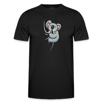 Mignon Koala Tissu Mordant Sucer Koala - T-shirt sport Homme - noir - Devant - AI Model Male 178 dark (178cm)