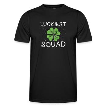 La troupe de Shamrock la plus heureuse - T-shirt sport Homme - noir - Devant - AI Model Male 178 dark (178cm)