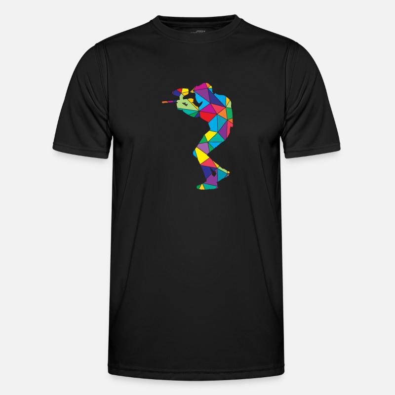 Low Poly Shooting Polygon Paintball T-shirt sport Homme