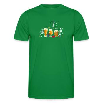 Bière Skeleton - T-shirt sport Homme - vert - Devant - AI Model Male 178 dark (178cm)