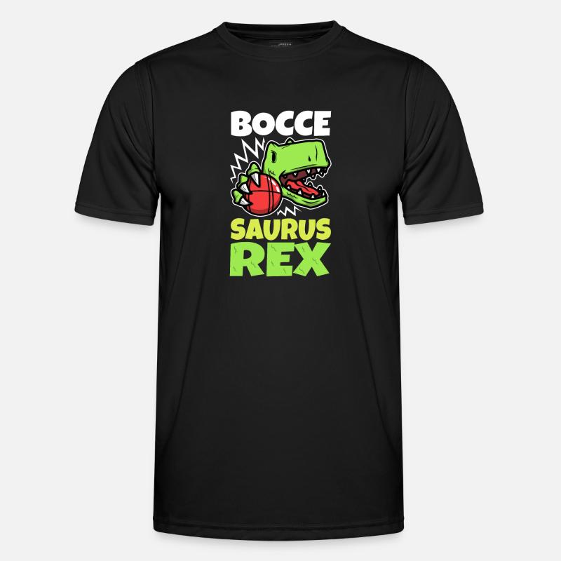 Boccesaurus Rex - Männer Funktions-T-Shirt - Schwarz