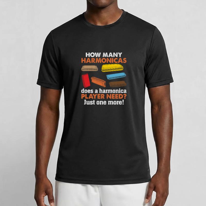 How Many Harmonicas Does A Harmonica Player Needs? Men's Functional T-Shirt
