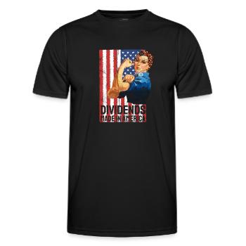 Dividends made in America Dividend Dividends USA - Men's Functional T-Shirt - black - Front - AI Model Male 178 dark (178cm)
