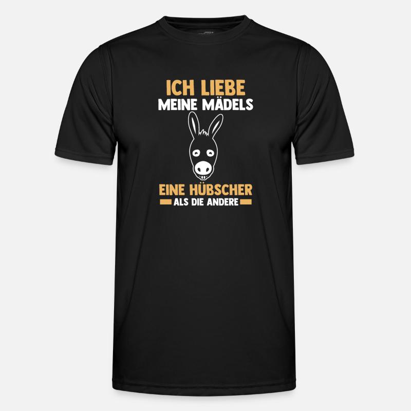 Esel - Männer Funktions-T-Shirt - Schwarz
