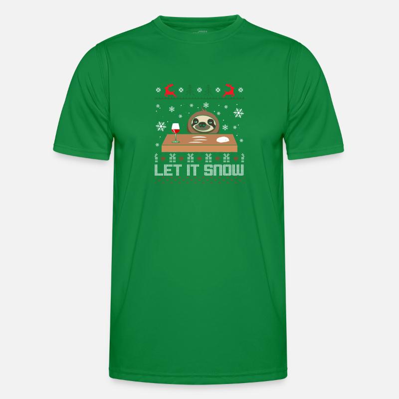 Let It Snow Sloth Pull moche T-shirt sport Homme