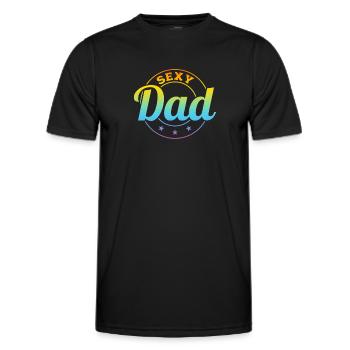 Happy Father's Day - Sexy Dad - Männer Funktions-T-Shirt - Schwarz - Vorne - AI Model Male 178 dark (178cm)