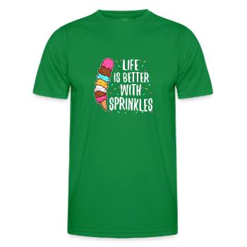 Life Is Better With Sprinkles - Männer Funktions-T-Shirt - Kelly Green - Vorne - AI Model Male 178 dark (178cm)