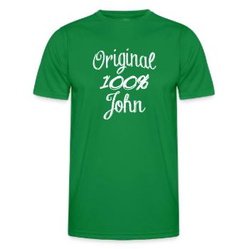 Original 100% John - Men's Functional T-Shirt - kelly green - Front - AI Model Male 178 dark (178cm)