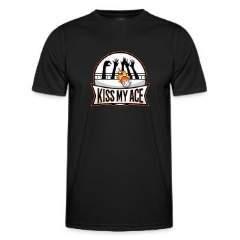 Embrasse mon as du volleyball - T-shirt sport Homme - noir - Devant - AI Model Male 178 dark (178cm)