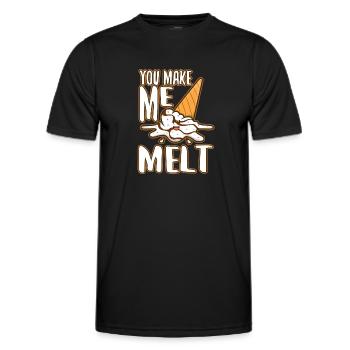 Tu me fais fondre, crème glacée - T-shirt sport Homme - noir - Devant - AI Model Male 178 dark (178cm)