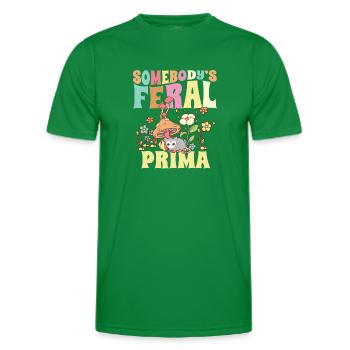 Somebody's Feral Prima Spanish Cousin Wild Family - Männer Funktions-T-Shirt - Kelly Green - Vorne - AI Model Male 178 dark (178cm)