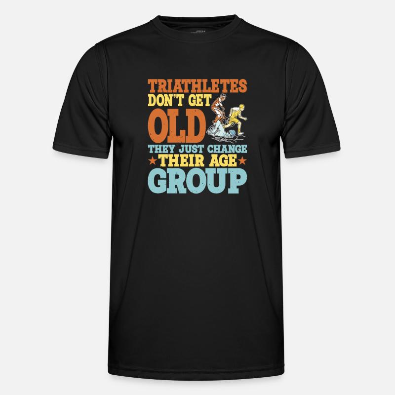 Triathletes Don't Get Old 2 - Men's Functional T-Shirt - black