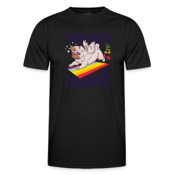 The Path Is Colorful Cute LGBTQ Pride Rainbow - Men's Functional T-Shirt - black - Front - AI Model Male 178 dark (178cm)