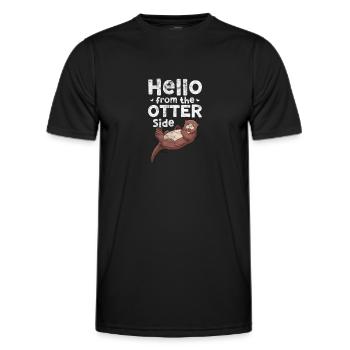 Otter - Männer Funktions-T-Shirt - Schwarz - Vorne - AI Model Male 178 dark (178cm)
