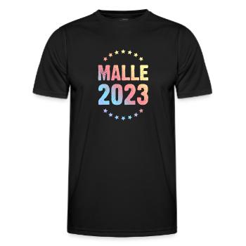 Malle 2023 - Men's Functional T-Shirt - black - Front - AI Model Male 178 dark (178cm)