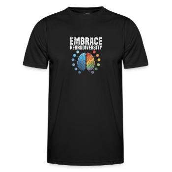 TDAH - T-shirt sport Homme - noir - Devant - AI Model Male 178 dark (178cm)