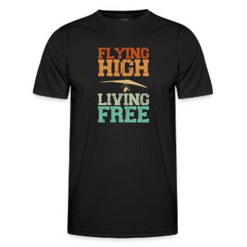 Aiming high and living freely - Men's Functional T-Shirt - black - Front - AI Model Male 178 dark (178cm)