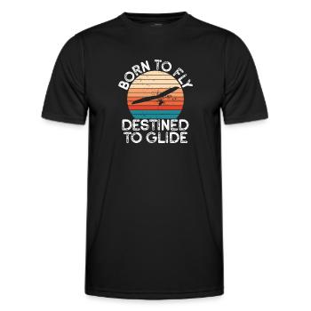 Born to fly, to glide - Men's Functional T-Shirt - black - Front - AI Model Male 178 dark (178cm)