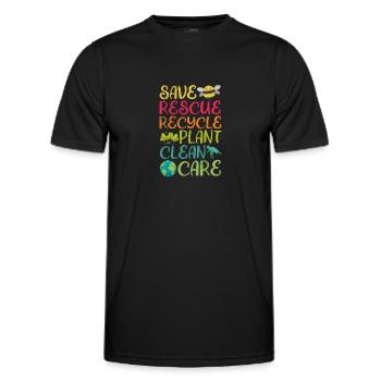 Tierrettung Tierschutz Tierfreund Geschenk - Männer Funktions-T-Shirt - Schwarz - Vorne - AI Model Male 178 dark (178cm)