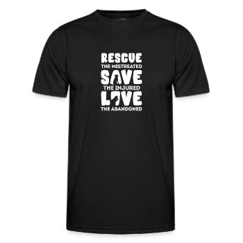 Animal Rescue - Men's Functional T-Shirt - black - Front - AI Model Male 178 dark (178cm)