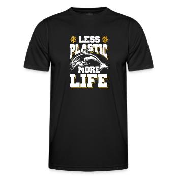 plastik save the ocean - Männer Funktions-T-Shirt - Schwarz - Vorne - AI Model Male 178 dark (178cm)
