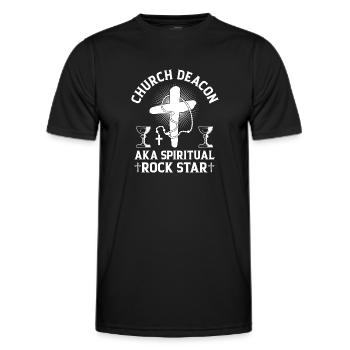 Kirche Diakon Religion Christlicher Glaube Kirche - Männer Funktions-T-Shirt - Schwarz - Vorne - AI Model Male 178 dark (178cm)