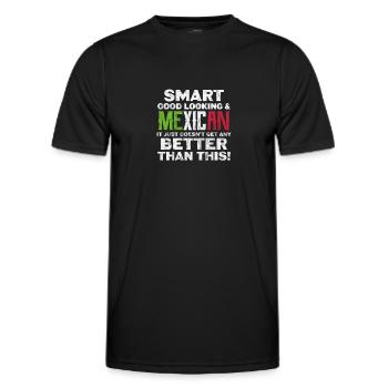 Mexique - T-shirt sport Homme - noir - Devant - AI Model Male 178 dark (178cm)