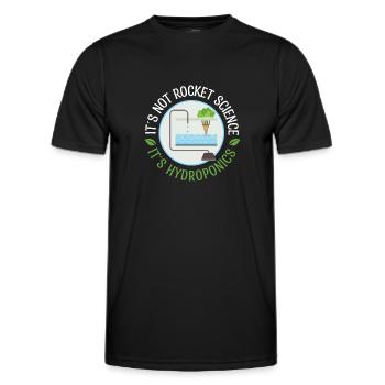 Hydrophonie Agriculteur Horticulture Agriculture - T-shirt sport Homme - noir - Devant - AI Model Male 178 dark (178cm)