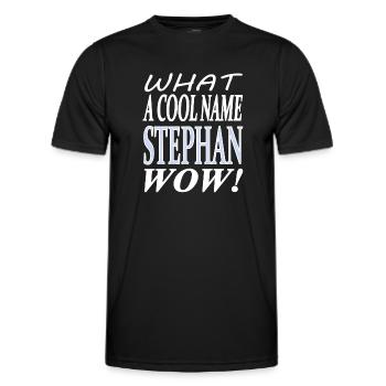 Je m’appelle Stephan, je suis Stephan Gift Idea - T-shirt sport Homme - noir - Devant - AI Model Male 178 dark (178cm)