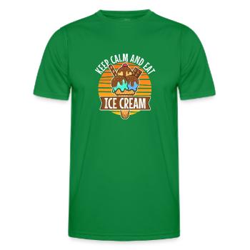 Restez calme et mangez des glaces - T-shirt sport Homme - vert - Devant - AI Model Male 178 dark (178cm)