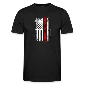 Promoted To Daddy - Father's Day Ideas - Daddy US - Men's Functional T-Shirt - black - Front - AI Model Male 178 dark (178cm)