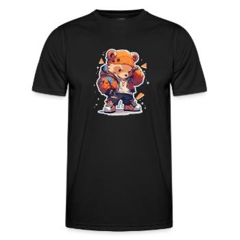 Bär Bären Bären Baby Bär Hip Hop - Männer Funktions-T-Shirt - Schwarz - Vorne - AI Model Male 178 dark (178cm)