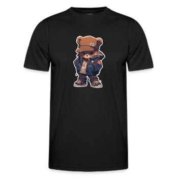 Bear Brown Bear Bear Bear Head Bear Baby - Men's Functional T-Shirt - black - Front - AI Model Male 178 dark (178cm)
