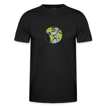 Climate change - Men's Functional T-Shirt - black - Front - AI Model Male 178 dark (178cm)