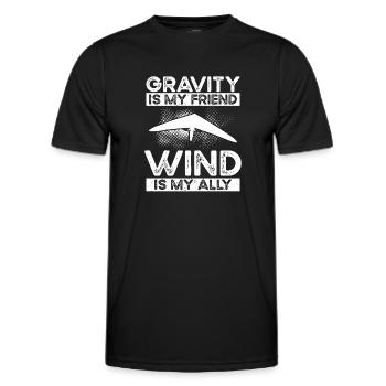 Die Schwerkraft Ist Mein Freund - Männer Funktions-T-Shirt - Schwarz - Vorne - AI Model Male 178 dark (178cm)