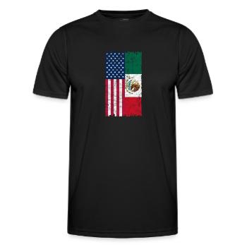 Mexique - T-shirt sport Homme - noir - Devant - AI Model Male 178 dark (178cm)