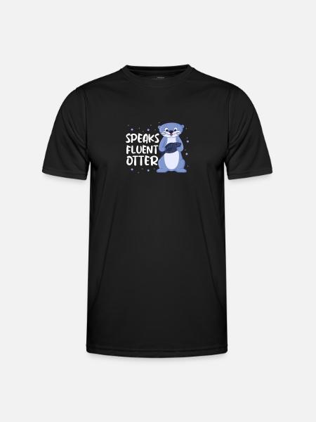 Otter Seeotter Fischotter Geschenk - Männer Funktions-T-Shirt - Schwarz