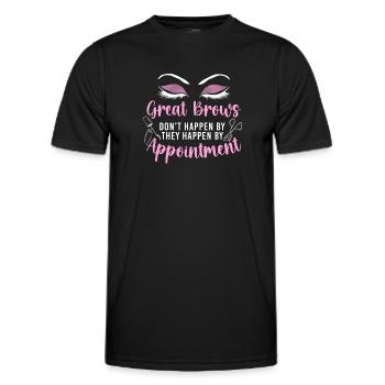 Esthéticienne esthéticienne agréée - T-shirt sport Homme - noir - Devant - AI Model Male 178 dark (178cm)