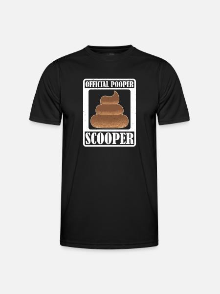 Official Pooper Scooper 32 - Männer Funktions-T-Shirt - Schwarz