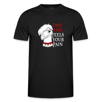 Emo Boy Emo Girl Emu Bird Emocore Punk Esthétique - T-shirt sport Homme - noir - Devant - AI Model Male 178 dark (178cm)