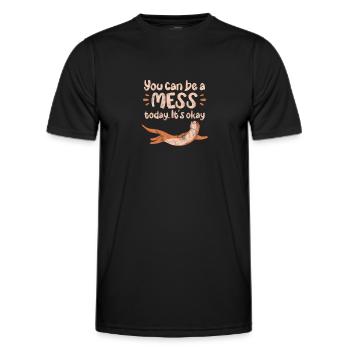Otter - Männer Funktions-T-Shirt - Schwarz - Vorne - AI Model Male 178 dark (178cm)