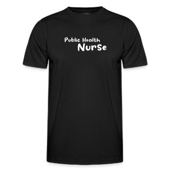 Infirmière infirmière - Infirmière en santé publique - T-shirt sport Homme - noir - Devant - AI Model Male 178 dark (178cm)