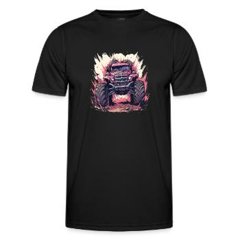 Monstertruck - Männer Funktions-T-Shirt - Schwarz - Vorne - AI Model Male 178 dark (178cm)
