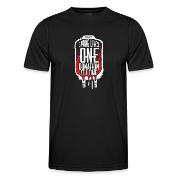 Eine Spende Nach Der Anderen - Männer Funktions-T-Shirt - Schwarz - Vorne - AI Model Male 178 dark (178cm)