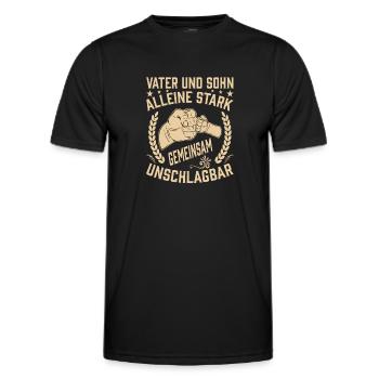 Vater und Sohn - Männer Funktions-T-Shirt - Schwarz - Vorne - AI Model Male 178 dark (178cm)