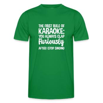 The First Rule Of Karaoke 1 - Men's Functional T-Shirt - kelly green - Front - AI Model Male 178 dark (178cm)