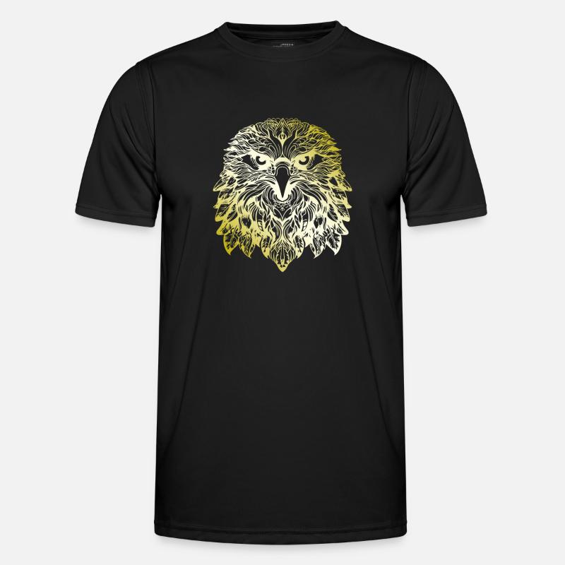 Eagle Mandala gold - Men's Functional T-Shirt - black
