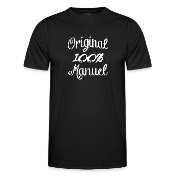 Manuel 100% Original - T-shirt sport Homme - noir - Devant - AI Model Male 178 dark (178cm)