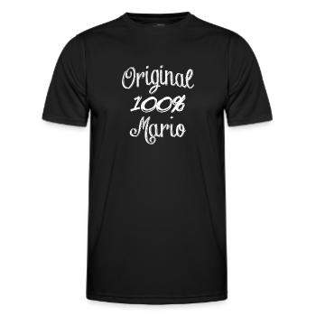 Mario 100% original - T-shirt sport Homme - noir - Devant - AI Model Male 178 dark (178cm)
