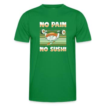 Japanisches Essen Sushi Liebhaber Bodybuilder - Männer Funktions-T-Shirt - Kelly Green - Vorne - AI Model Male 178 dark (178cm)